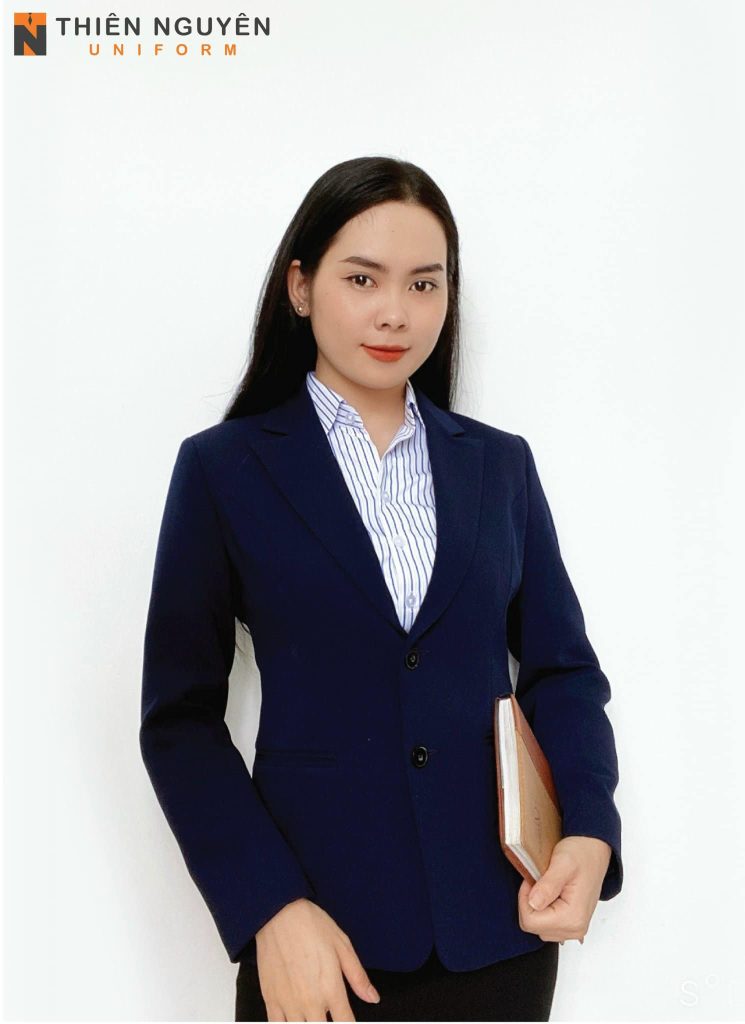 Đồng phục công sở áo vest nữ cao cấp tay ngắn màu xám | May đồng phục Việt